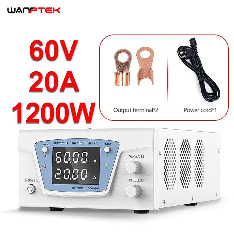 High Power 60V 20A Bench Power Supply - Wanptek Lab DC電源 調整可能 60V 10A