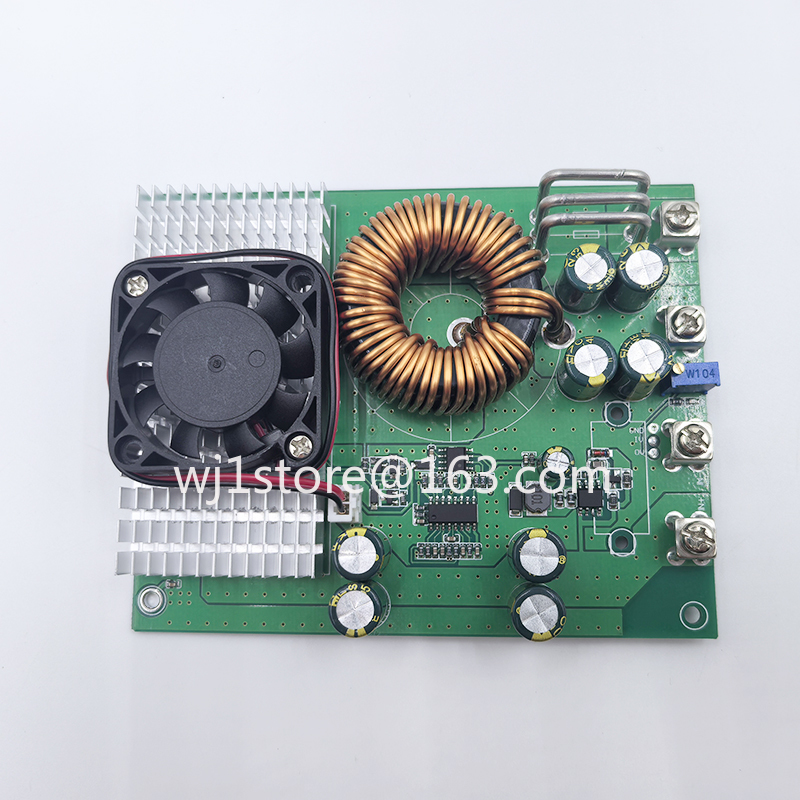 Step Down Dc Power Supply Module 1000W - 1000W dc-dc 50A 降圧電源モジュール ヒートシンクファン付き調整可能な25V-90Vから2.5v-50vへの降圧電圧コンバータ