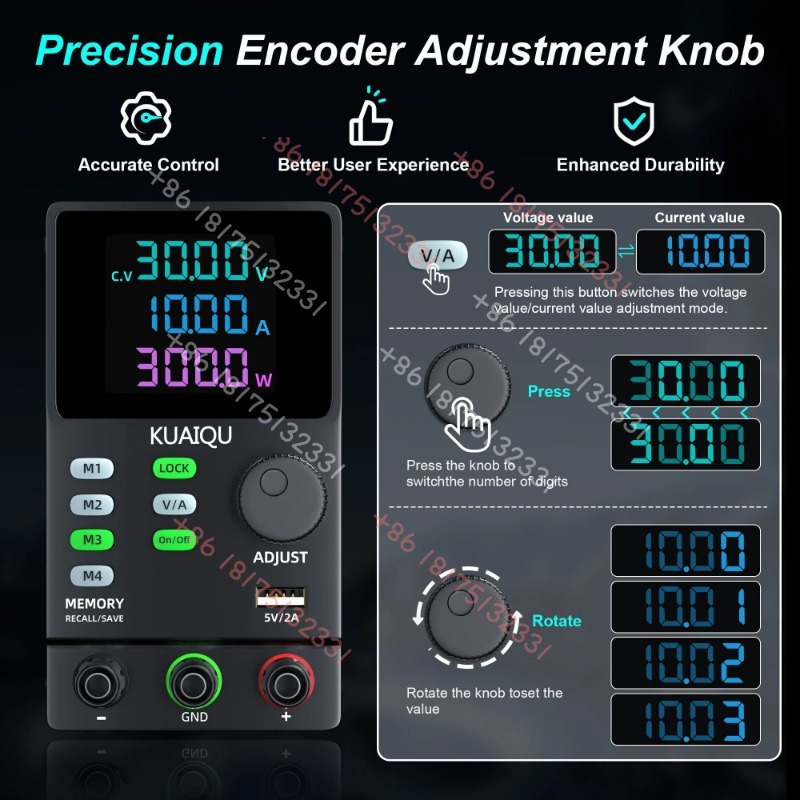 KUAIQU 300V 1A 調整可能な DC 電源 M1  - Switching Dc Power Supply 300V 1A のレビューと価格