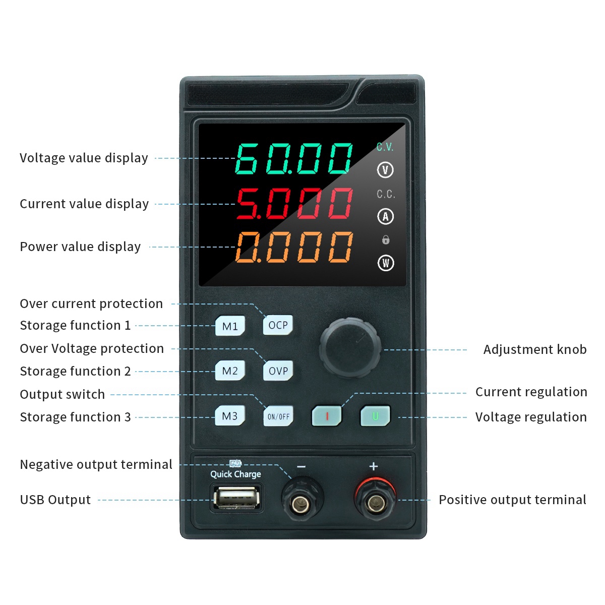 Myami-モバイル修理用の調整可能なDC電源,30v,32 - Programmable Dc Power Supply 60V 10A のレビューと価格